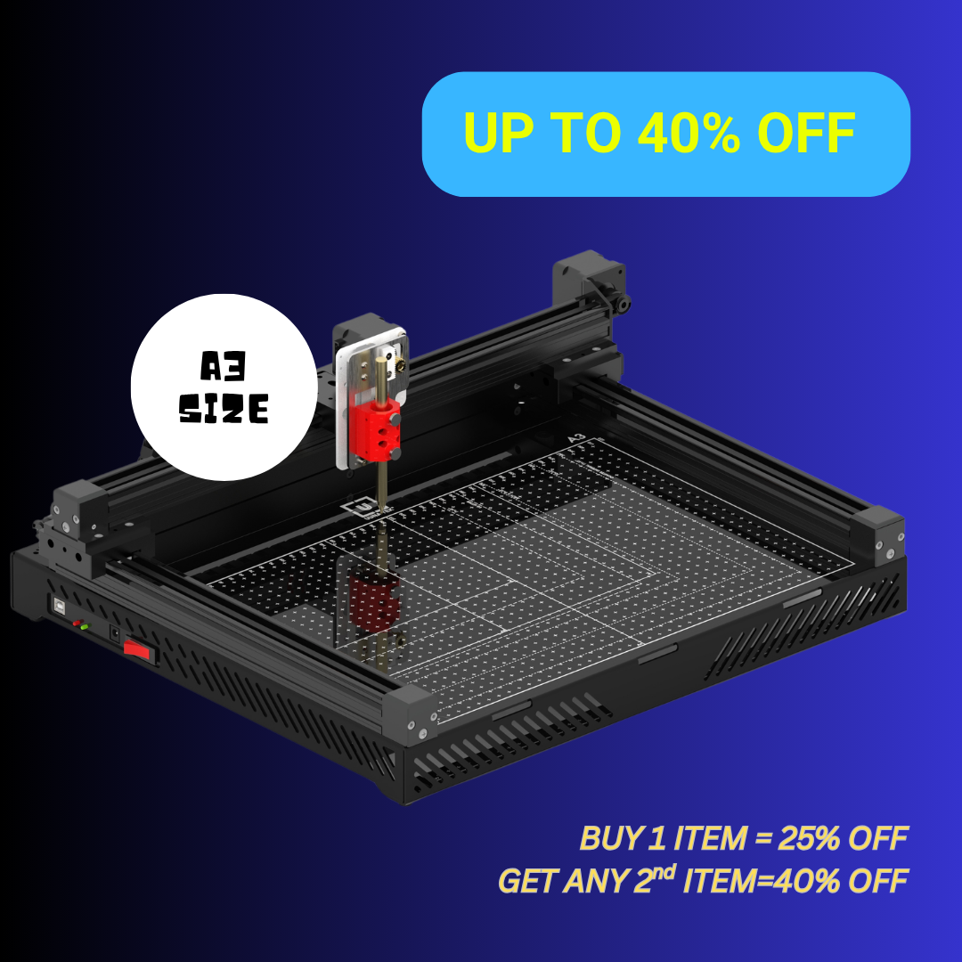UUNA TEK 3.0 A3 Vorgefertigter Premium All-in-One Stiftplotter Zeichenroboter mit WiFi & SD-Karte – Kompakt, Leiser, Schneller, Präziser