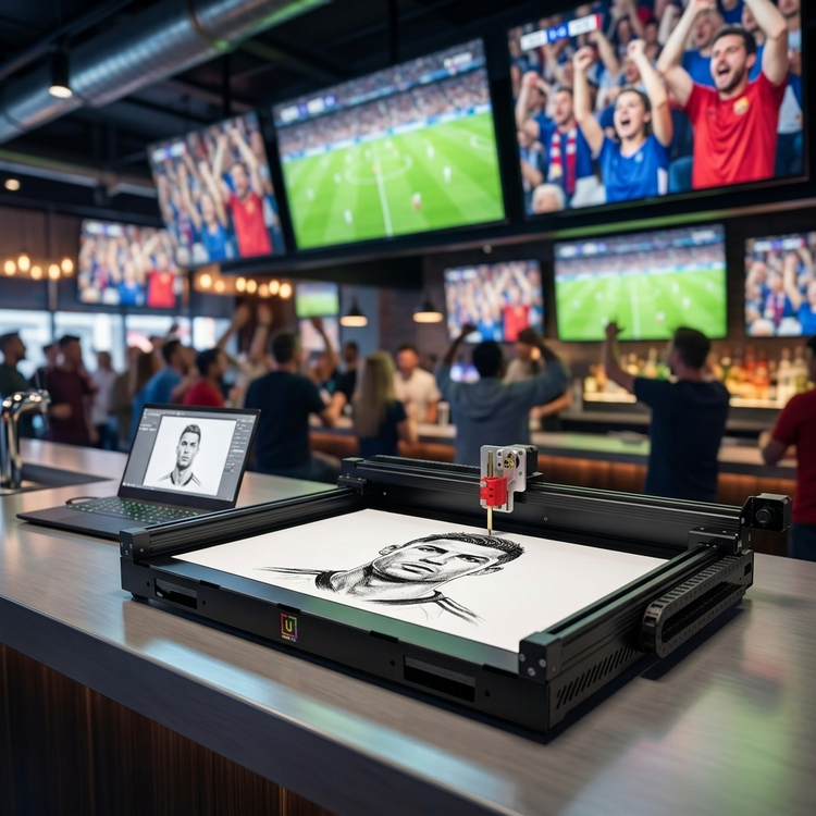 World Cup Experiential Marketing: Generative Pen Plotters