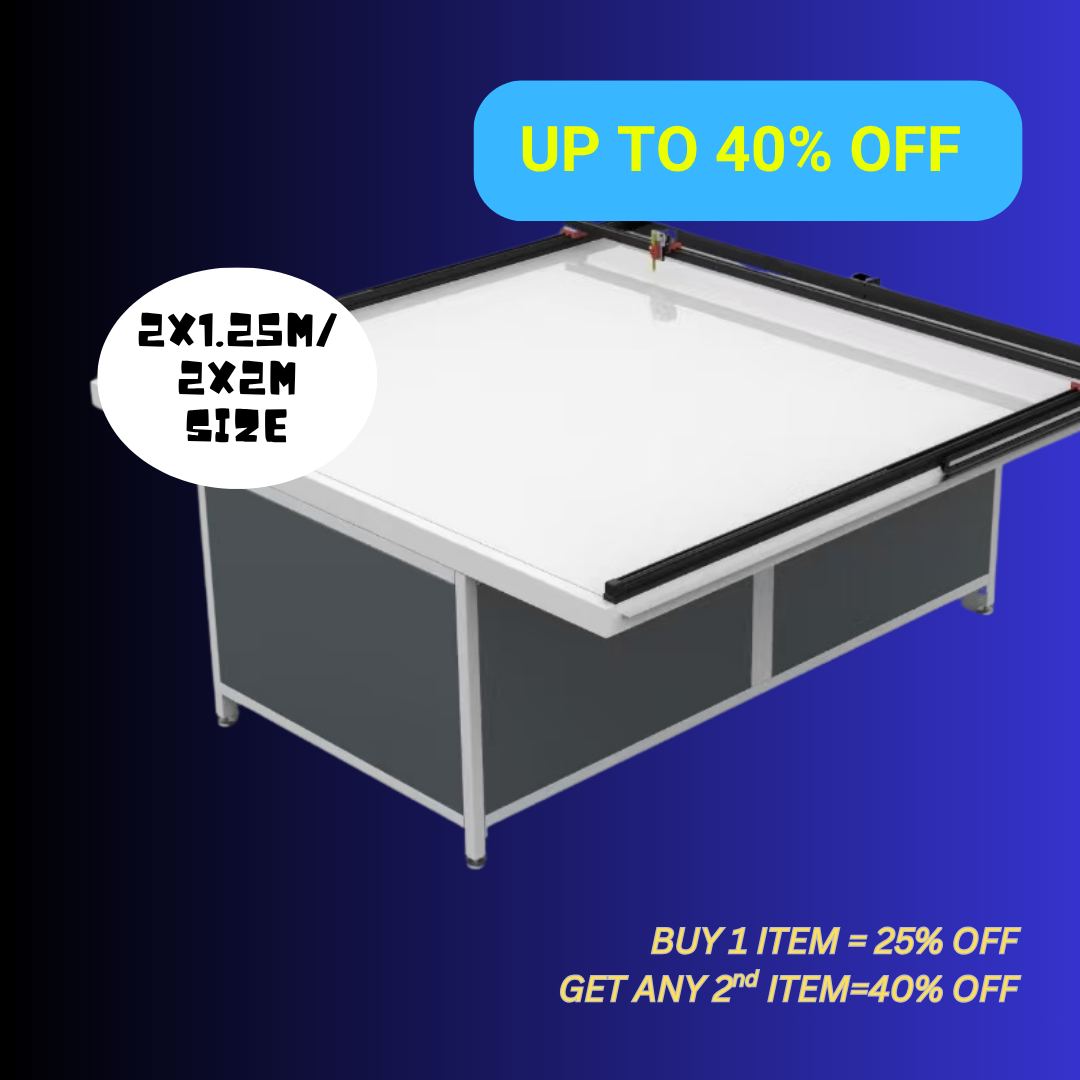 UUNA TEK 3.0 - (2X1,25M/2X2M) Vorgefertigter Premium All-in-One Architekten-Zeichentisch & Stiftplotter für Architektonische Entwürfe mit WiFi und SD-Karte