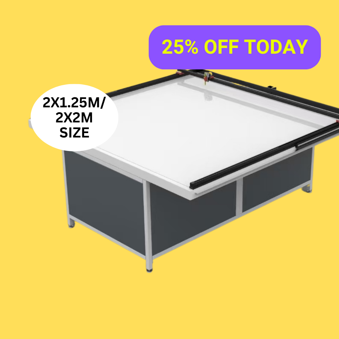 UUNA TEK 3.0 – (2X1.25M/2X2M) vormontierter Premium-All-in-One-Zeichentisch und Stiftplotter für architektonisches Zeichnen mit WLAN und SD-Karte