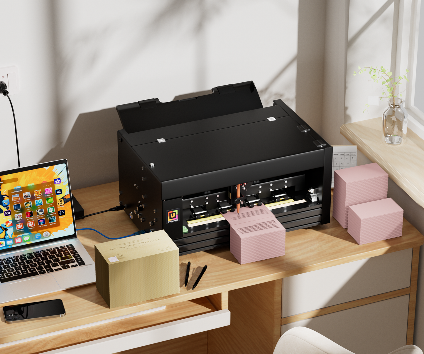 UUNA TEK® iAuto - Handwriting Machine with Feeder/Automatic Signature Machine/Handwriting Machine for Letter/Automatic Writing Machine,  Write Up to 80 Letters,  30 Envelops at a Time - UUNA TEK CO.,LIMITED