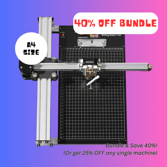 UUNA TEK® iDraw 2.0 - A4 Größe Zeichenroboter Zeichenmaschine, Bester Einsteiger-Stift-Plotter