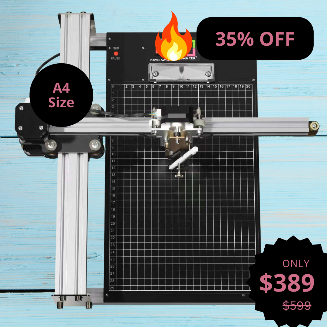 UUNA TEK® iDraw 2.0 - A4 Größe Zeichenroboter Zeichenmaschine, Bester Einsteiger-Stift-Plotter