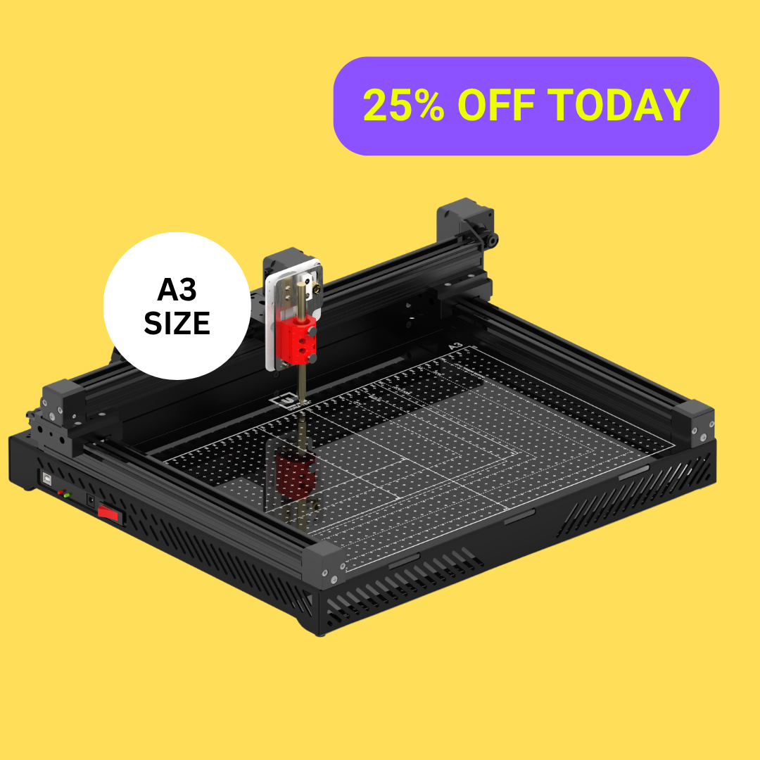 UUNA TEK 3.0 A3 Premium-All-in-One-Stiftplotter und Zeichenroboter, vormontiert, mit WLAN und SD-Karte – kompakt, leiser, schneller und präziser
