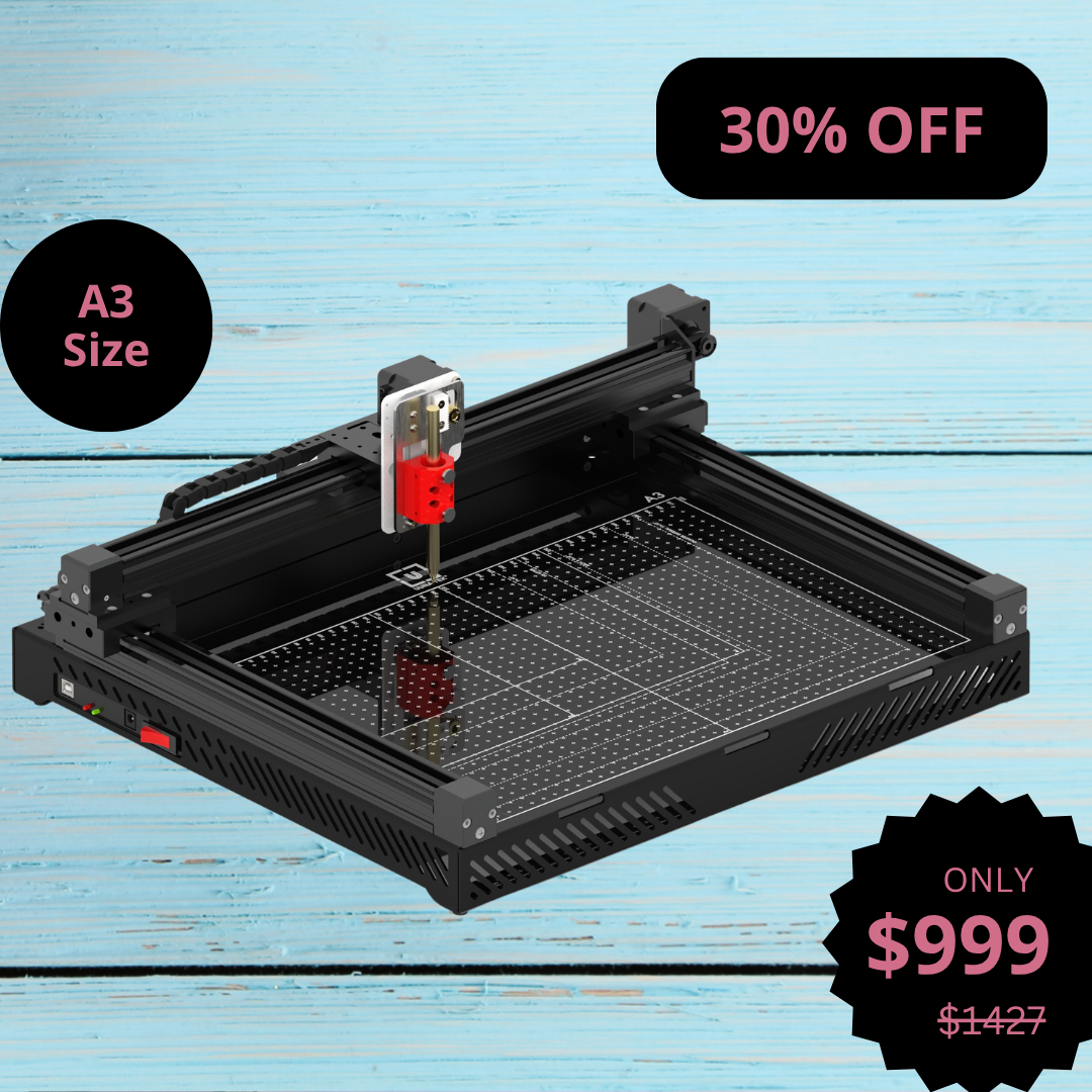 UUNA TEK 3.0 A3 Vorgefertigter Premium All-in-One Stift-Plotter Zeichenroboter mit WiFi & SD-Karte – Kompakt, Leiser, Schneller, Präziser