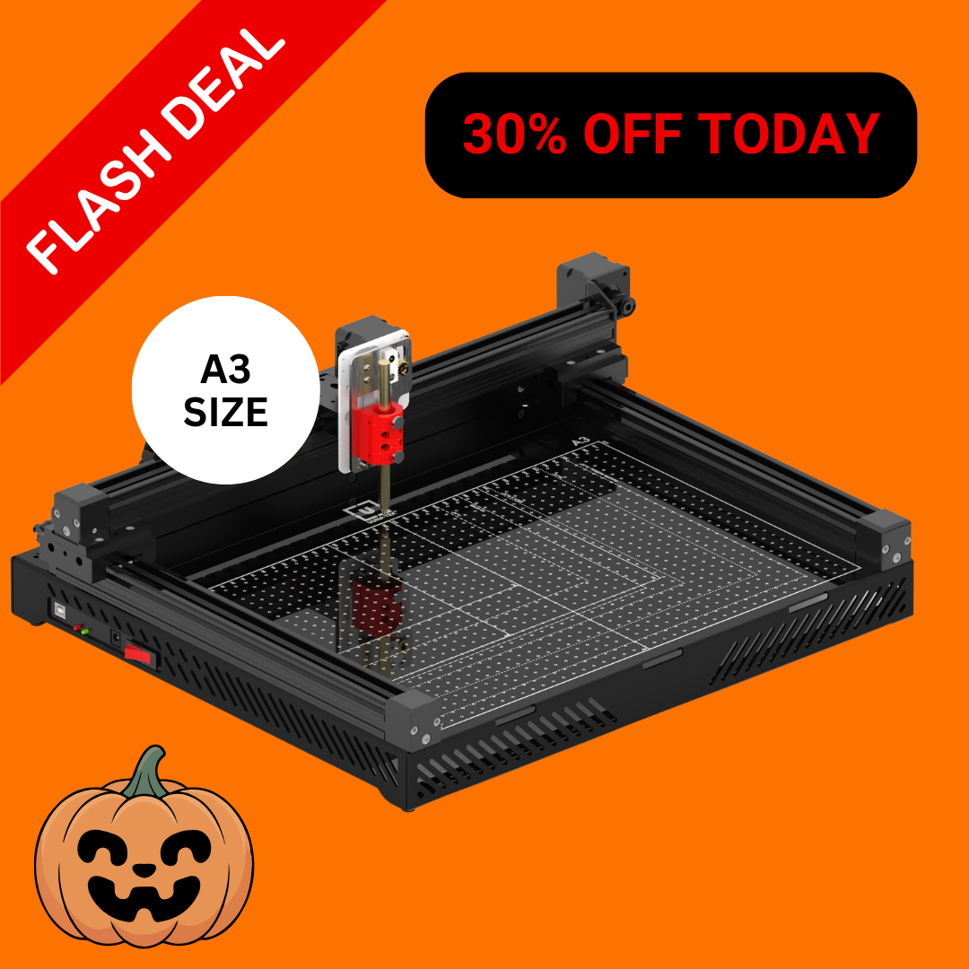 UUNA TEK 3.0 A3 vormontierter Premium-All-in-One-Stiftplotter-Zeichenroboter mit WLAN und SD-Karte – kompakter, leiser, schneller, präziser