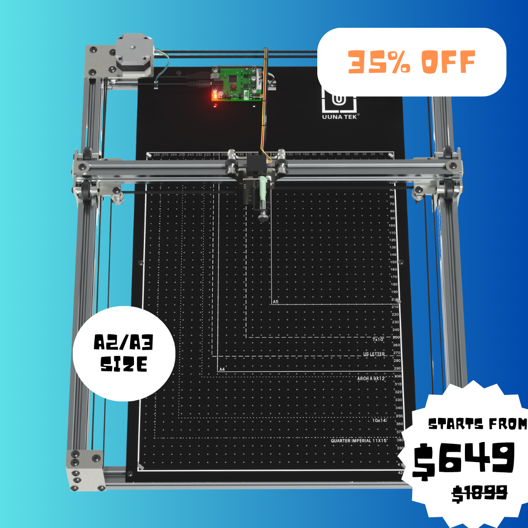 iDraw H SE A3/A2 Zeichenroboter für Künstler, Generative Kunst & Handschrift-Automatisierung – Kombiniert die Robuste iDraw H Hardware mit Flexibler Axidraw Software